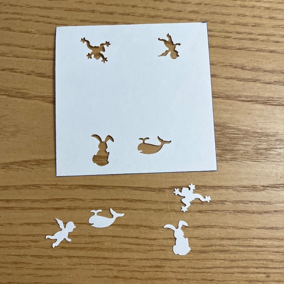 Craft Paper Punch Kit Zippered Case 12 Designs Paper Art Easter Rabbit Valentine - Picture 6 of 7